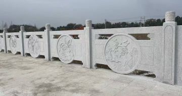 眉山芝麻白河道栏杆 石材栏杆