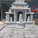 眉山芝麻白中国黑石材套墓 花岗岩墓碑
