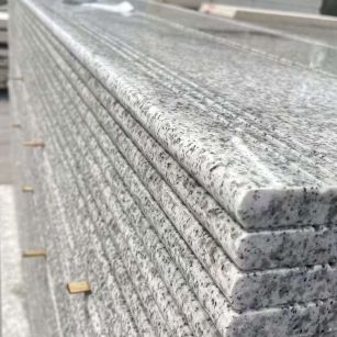 眉山芝麻白楼梯踏步 花岗岩楼梯板材
