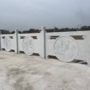 眉山芝麻白河道栏杆 石材栏杆