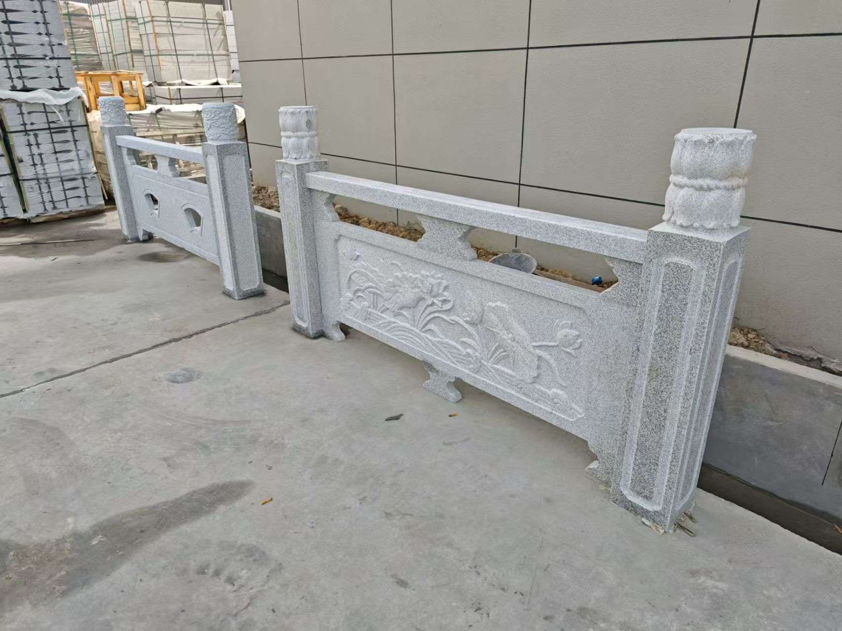 眉山芝麻白河道栏杆 石材栏杆